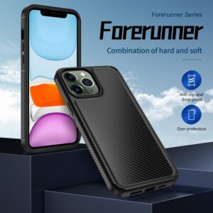 iPhone 11 Pro Max Forerunner TPU+PC Phone Case (Carbon Fiber Black)