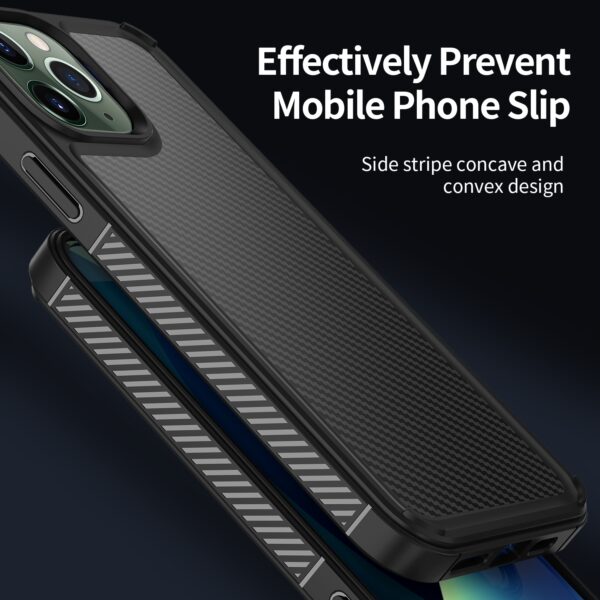 iPhone 11 Pro Max Forerunner TPU+PC Phone Case (Carbon Fiber Black)