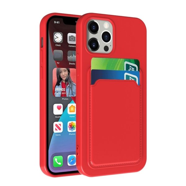 iPhone 14 Plus cover med kort holder Sort.