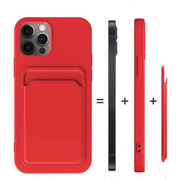 iPhone 14 Plus cover med kort holder Sort.