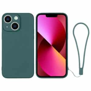 iPhone silikone cover med håndledsrem i grøn