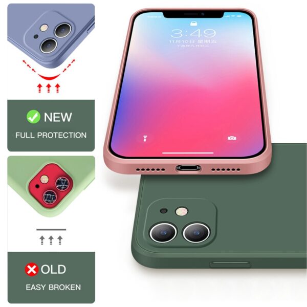 iPhone 12 Pro Silicone cover med håndledsrem - Sort