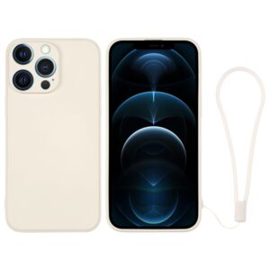 iPhone 12 pro max Silicone Cover med Håndledsrem - Hvid