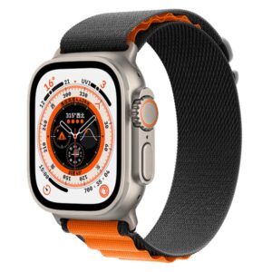Apple Watch Ultra 49mm Alpine Loop rem - Sort Orange
