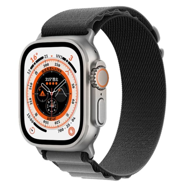 Apple Watch Ultra 49mm Alpine Loop rem - Sort Grå
