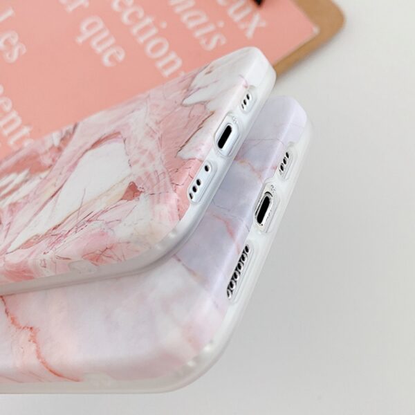 iPhone 14 Marble Frosted Cover Hvid