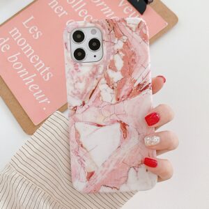 iPhone 12 Marble Frosted Cover Pink