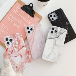 iPhone 11 Pro Max Marble Frosted Cover Pink