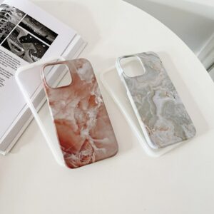 iPhone 13 Pro Max 2 i 1 Aftagelig Marble Pattern Cover Sort og Hvid