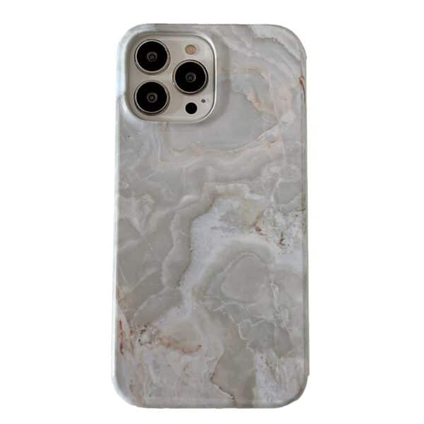 iPhone 12 Pro Max 2 i 1 Aftagelig Marble Pattern Cover Grå