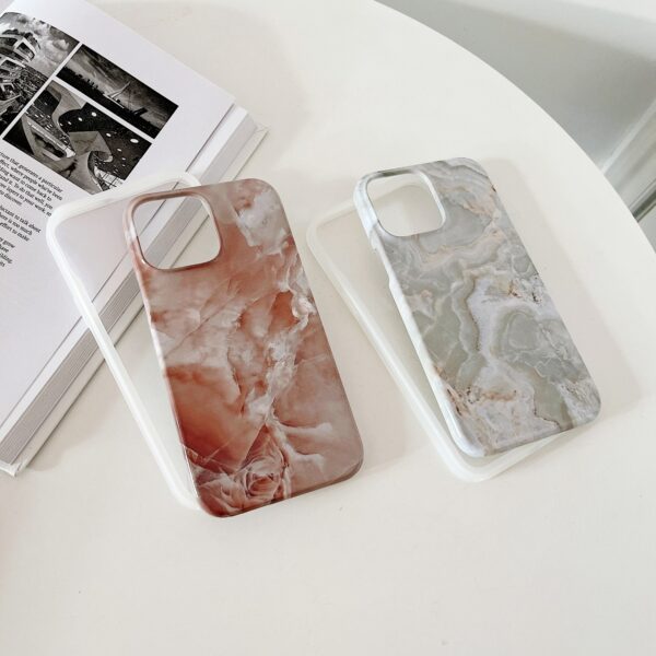 iPhone 12 Pro Max Marble Pattern Cover Grå - Billede 2