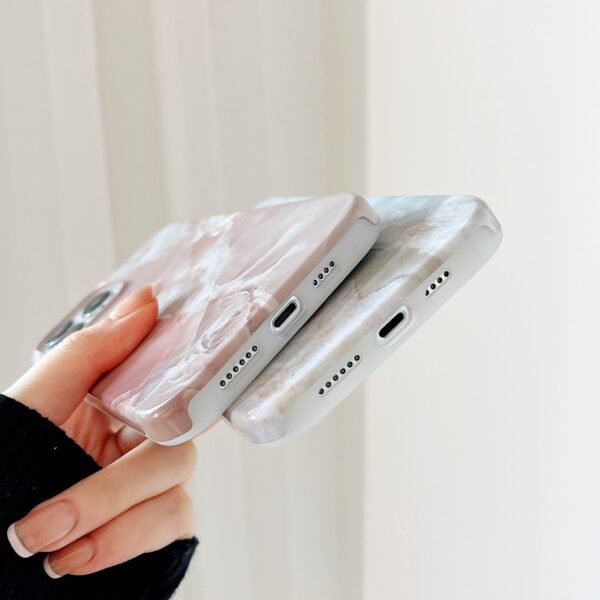 iPhone 12 Pro Max 2 i 1 Aftagelig Marble Pattern Cover Grå