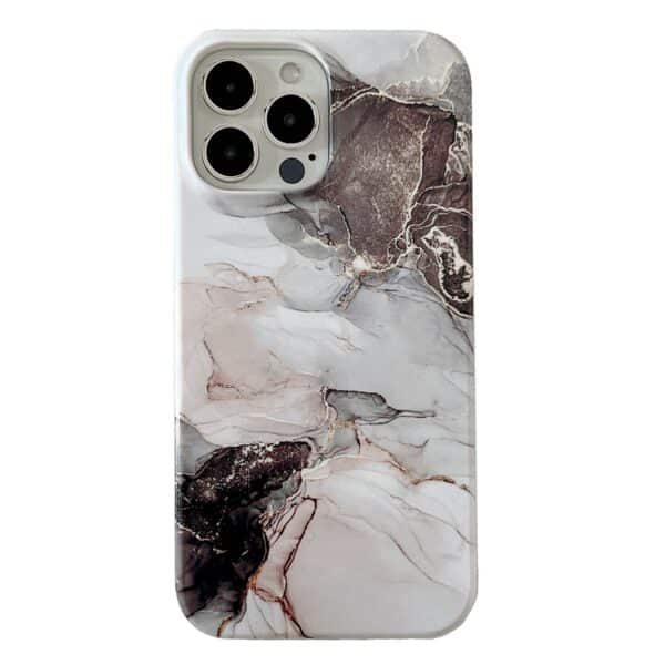 iPhone 11 Pro Max aftageligt marmor mønster cover 2 i 1 Sort og Hvid