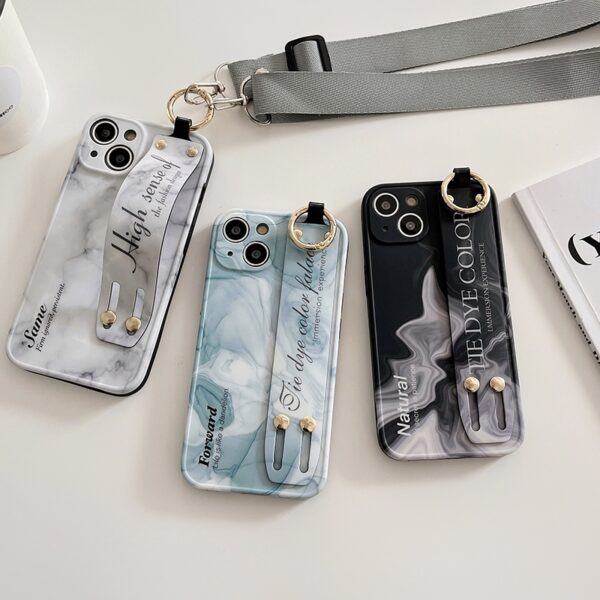 iPhone 14 Pro Marble Lanyard Cover Sort