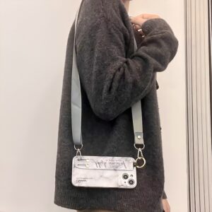 iPhone 14 Pro Marble Lanyard Cover Sort