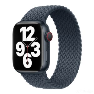 Apple Watch 45/44/42mm Nylon Braided rem - Deep Blå