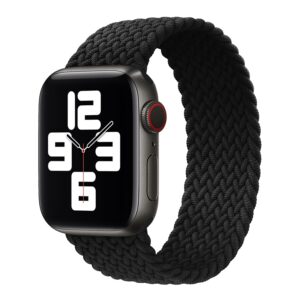 Apple Watch 45/44/42mm Nylon Braided rem - Sort