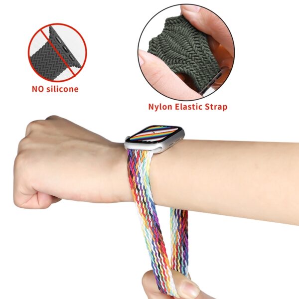 Apple Watch 45/44/42mm Nylon Braided rem - Sort