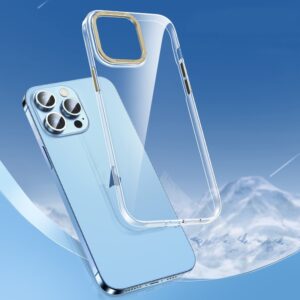 iPhone 14 Metal Key Crystal PC Cover Gennemsigtigt