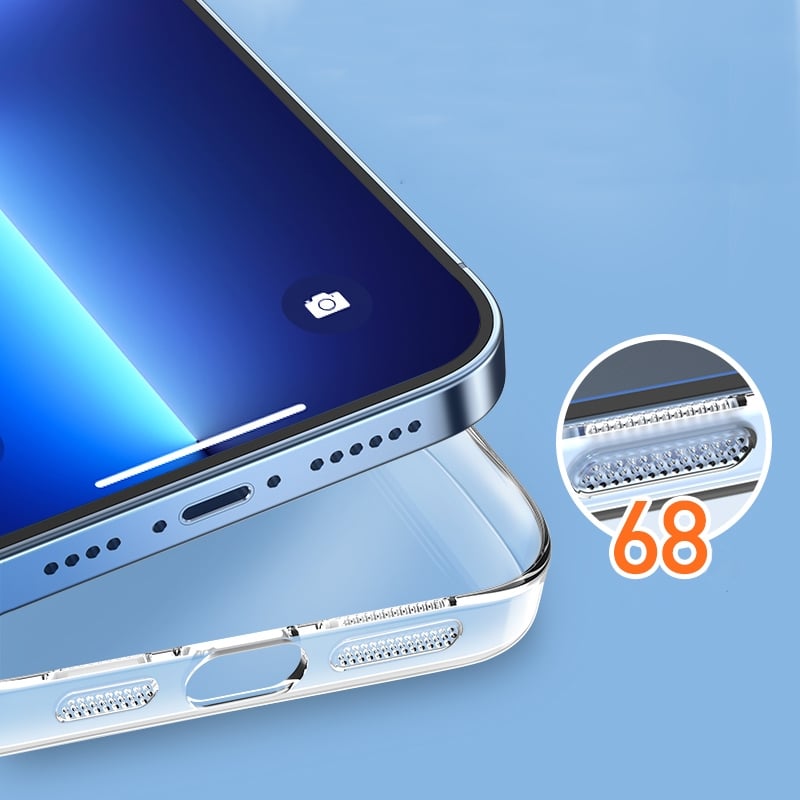 iPhone 14 Metal Key Crystal PC Cover Gennemsigtigt