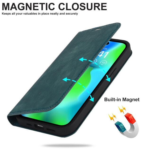 iPhone 14 Pro Max MagSafe læder flipcover - Blå