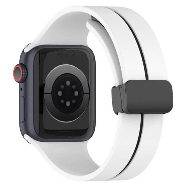 Apple Watch Silikone rem - Hvid Sort - Billede 5