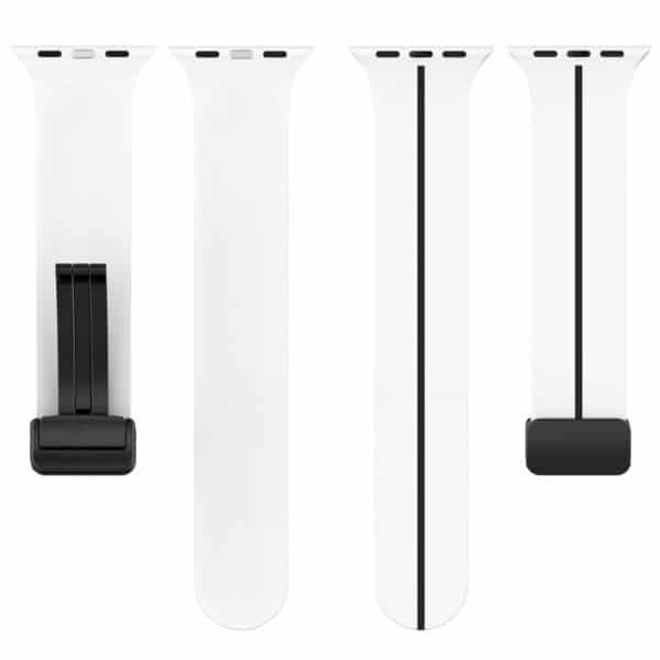 Apple Watch Silikone rem - Hvid Sort - Billede 2