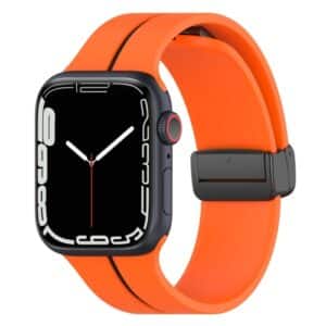 Apple Watch Ultra 49mm Buckle Silikone rem - Orange Sort