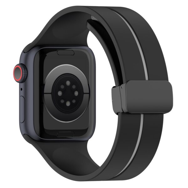 Apple Watch Silikone rem - Sort Grå - Billede 2
