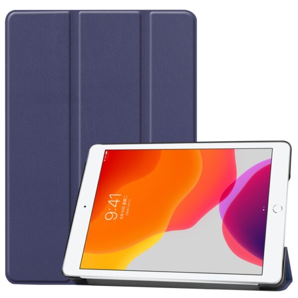iPad 10,2 Tre Fold læder flipcover - Mørke Blå