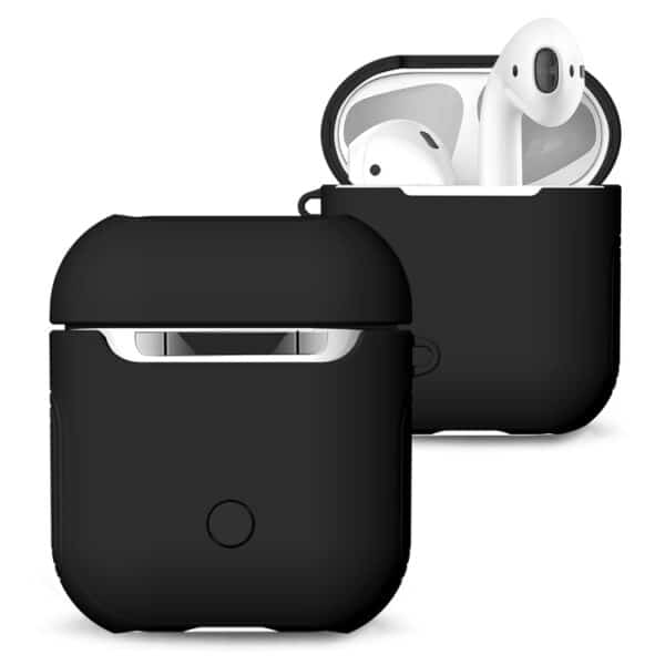 Frosted Rubber Paint + PC AirPods Case for AirPods 1 / 2 - Sort