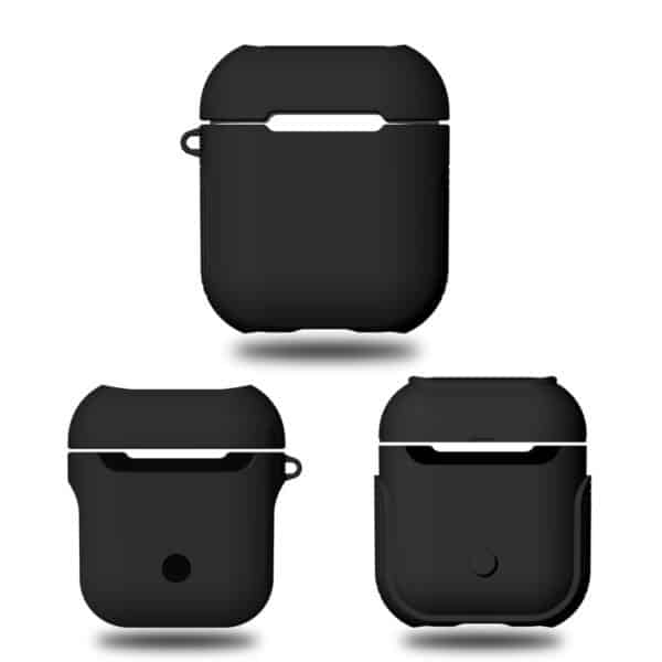 Frosted Rubber Paint + PC AirPods Case for AirPods 1 / 2 - Sort