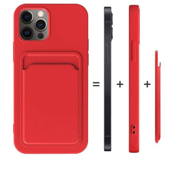 iPhone 12 cover med kort holder grøn.