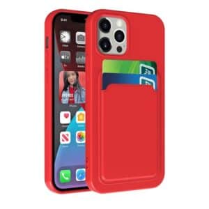 iPhone 12 cover med kort holder Sort