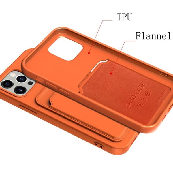 iPhone 12 cover med kort holder Sort