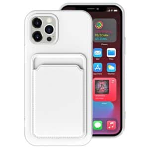 iPhone 11 Pro Max cover med kort holder hvid.